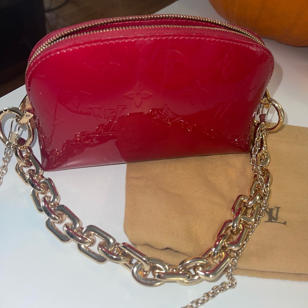 Louis Vuitton cosmetic case in Cherry Red